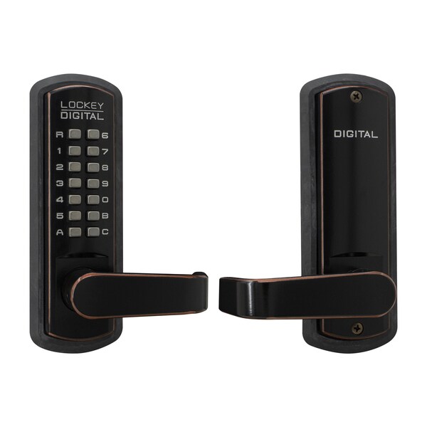 Mechanical Keyless Lever Lock W/ Passage Function Single Combination Oil Rubbed Bronze